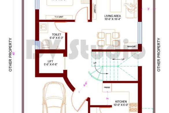 40x50 House Plans Option 2 2000 Sqft 225 Gaj DV Studio