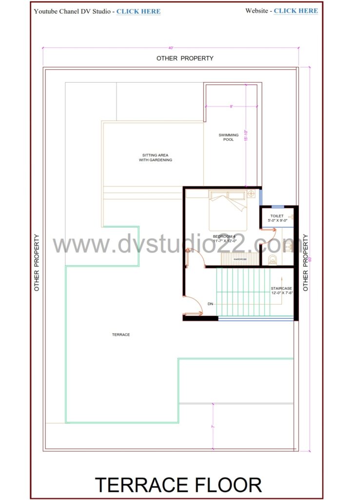 40x60 house plan 3d