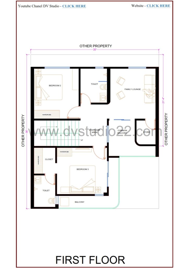30x36 House Plans, 120 GAJ