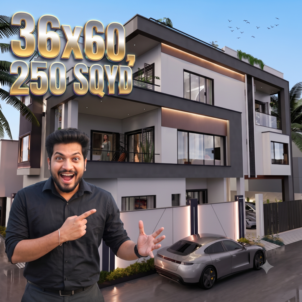 36x60 House Design, 250 gaj