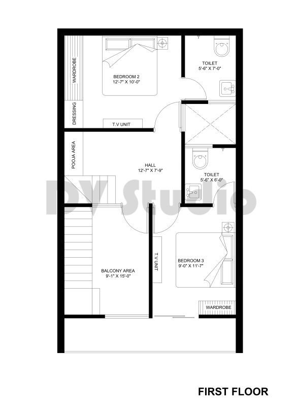 Dv Studio Plan.pdf 20X35 House Design - DV Studio