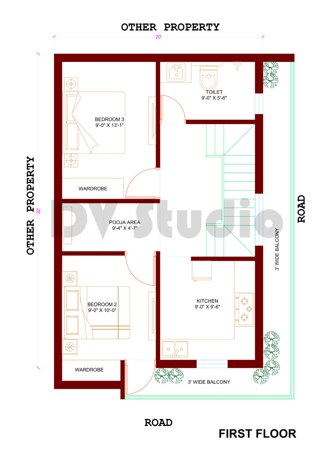 20X30 House Design Option 4 - Home Decor Ideas