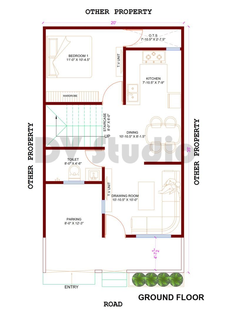 Dv Studio Plan.pdf 20X35 House Design Option 3 - DV Studio