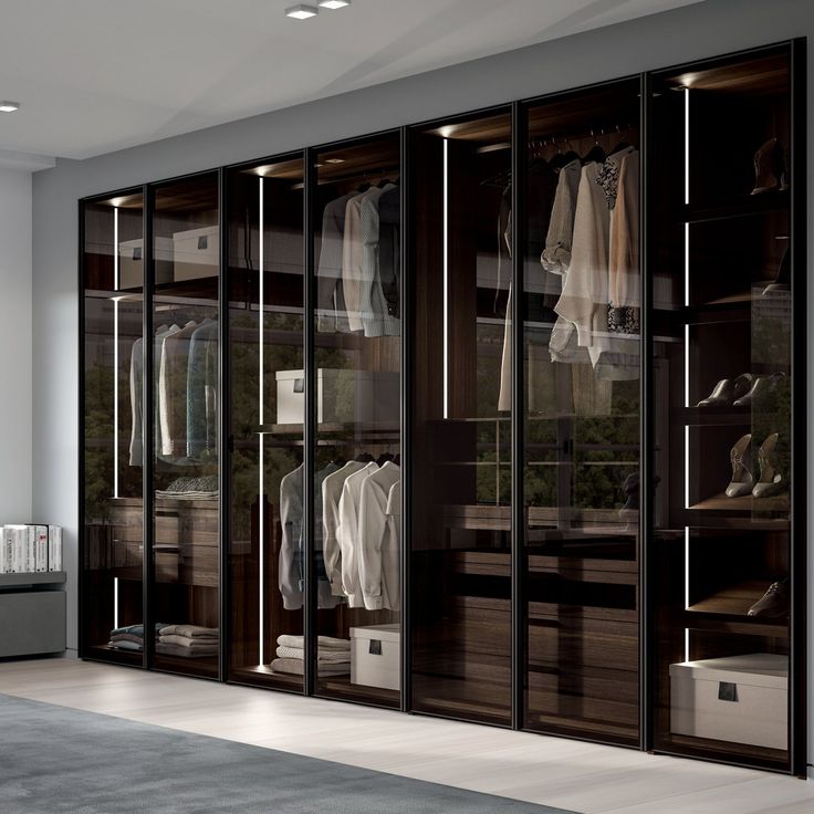Emotion Up Wardrobe by DallAgnese with Glass Up Door COMP EM08