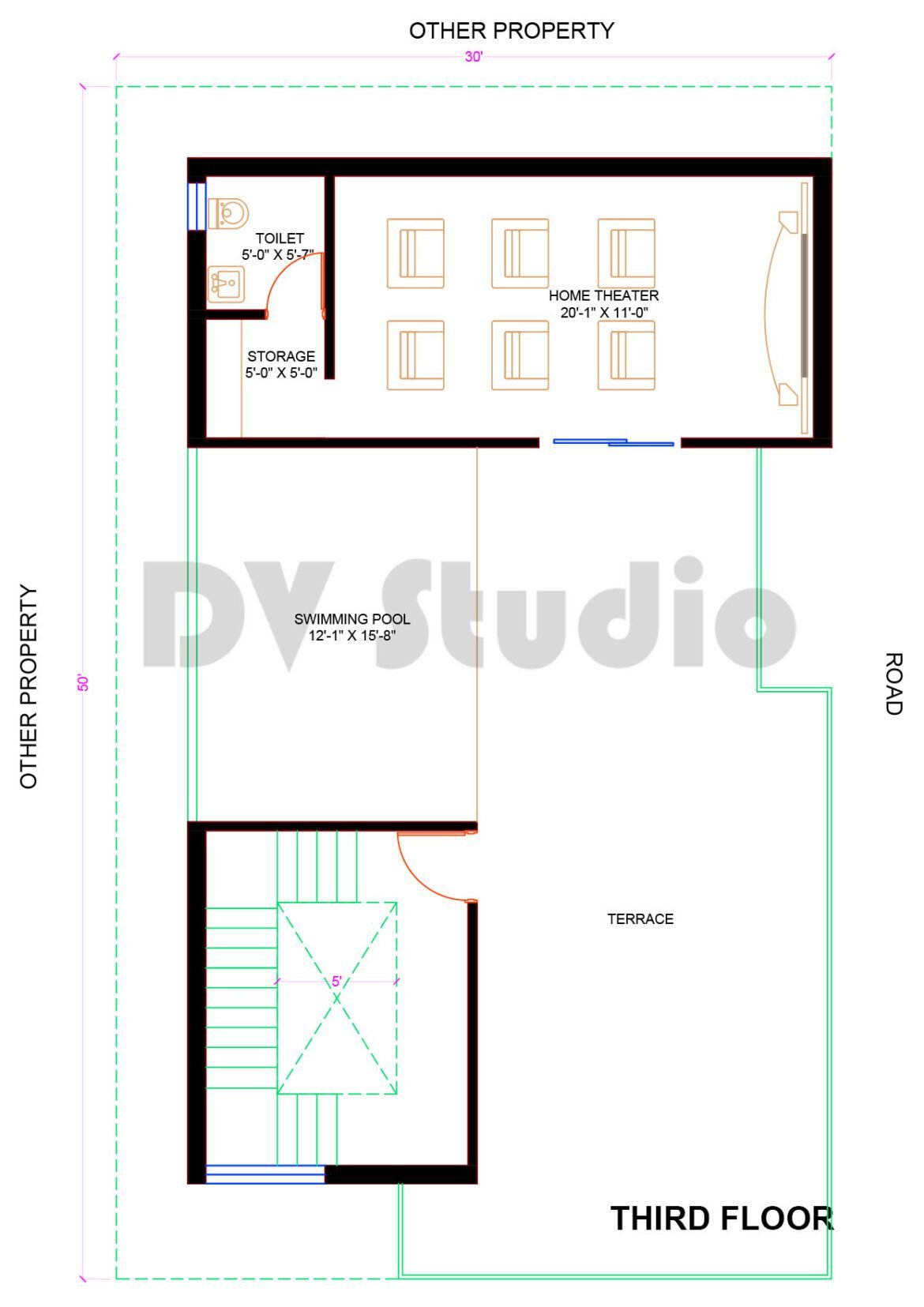 Dv Studio Plan.pdf 30X50 House Plan Option 11 (2026) - DV Studio