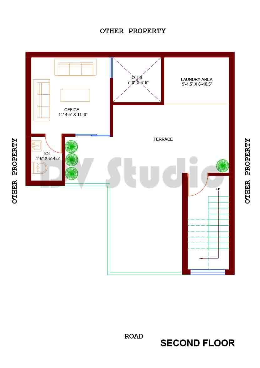 Dv Studio Plan.pdf 30x35 House Plan - 1050 Sqft| 115 Gaj - DV Studio
