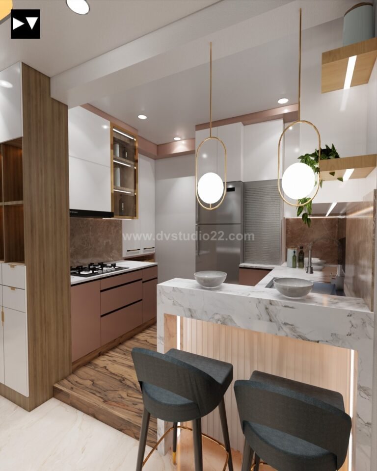Interior Design | 2 BHK Flat | 122 Gaj | 1100 sqft - DV Studio