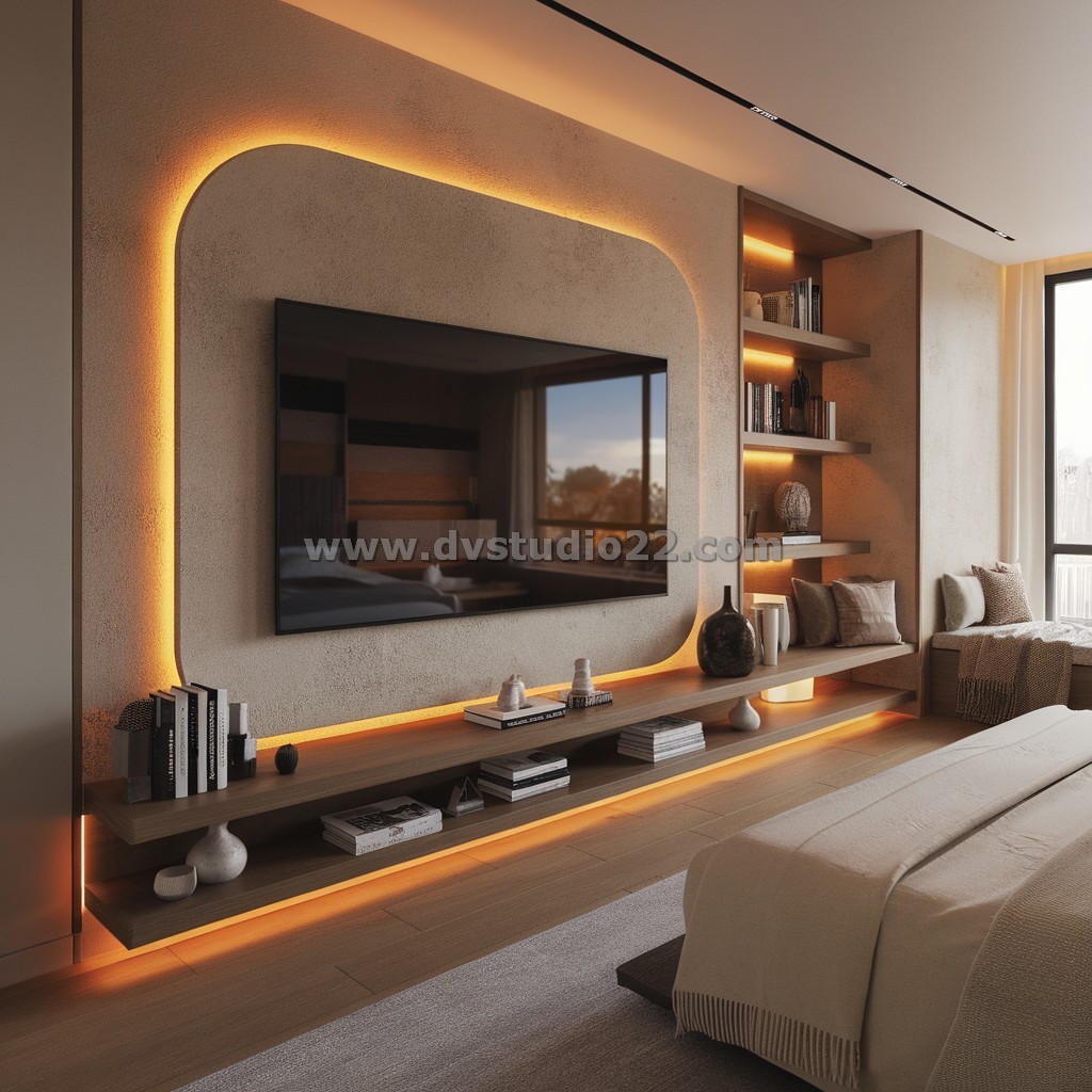 a-modern-bedroom-with-a-large-wall-mounted-tv-the--xkSIU4eHQ2WsOgdZal4-UQ-XkVOE-BzTjaSqdA0bmTAug