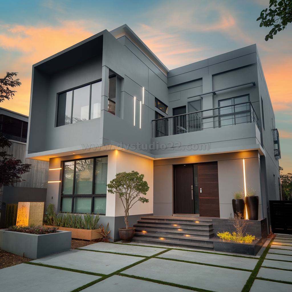 a-modern-two-story-house-during-the-evening-the-ho-3yT74vB1Q5CLe1kC54kHNg-vG5uHBv_TciWjxrEtoAZ1g