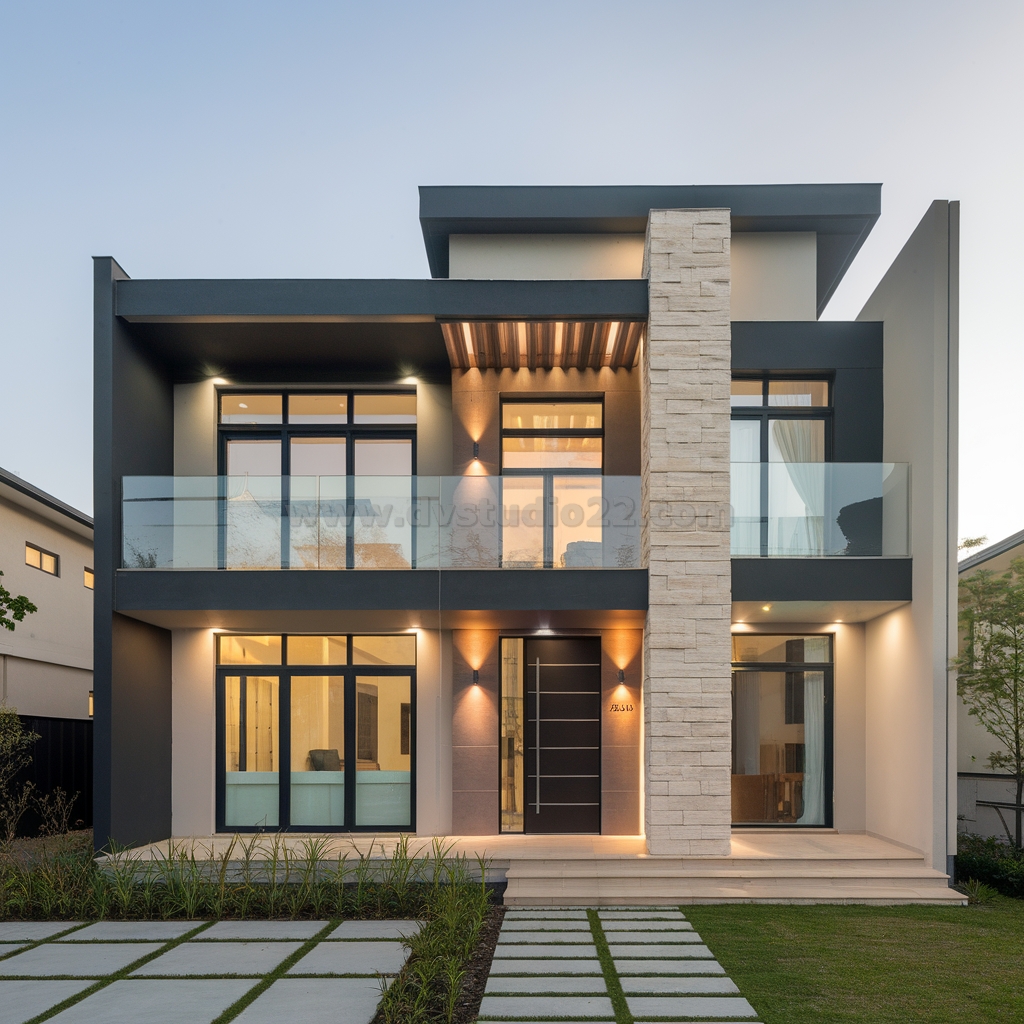 a-modern-two-story-house-during-the-evening-the-ho-74pxpDOeTy6EtNYFFiCU-A-Rkqbn2MlT86VdP3GVN4ISQ