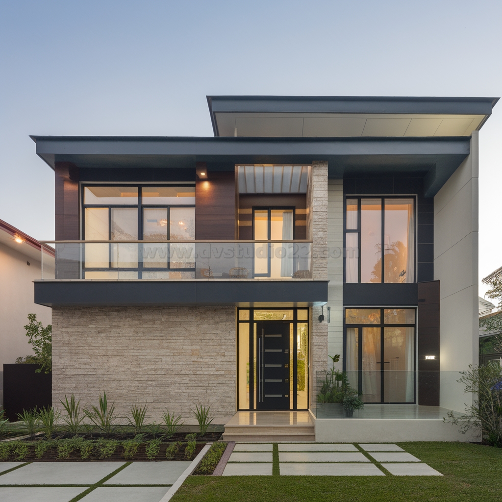 a-modern-two-story-house-during-the-evening-the-ho-VMC-0594TYGTKp11anM8oQ-2D10N76SSF2Jc2BZhI5Y2w