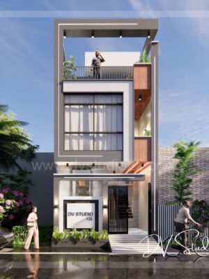 15x40 House Plans 3D - 3BHK - Option 3 - 600 Sqft | 65 Gaj