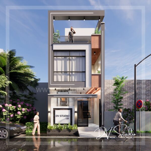 15x40 House Plans 3D - 3BHK - Option 3 - 600 Sqft | 65 Gaj