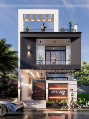 20x50 House Plans 3D - 3BHK - Option 7 - 1000 Sqft | 110 Gaj