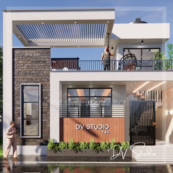 30x30 House Plans 3D - 2BHK - Option 8 - 900 Sqft | 100 Gaj