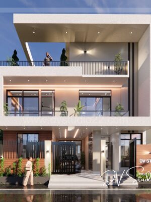 40x40 House Plans 3D - 4BHK - Option 7 - 1600 Sqft | 180 Gaj