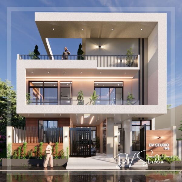 40x40 House Plans 3D - 4BHK - Option 7 - 1600 Sqft | 180 Gaj