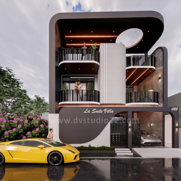 30x75 House Plans - DOUBLE HEIGHT LIVING AREA - 5BHK - 2250 Sqft | 250 Gaj