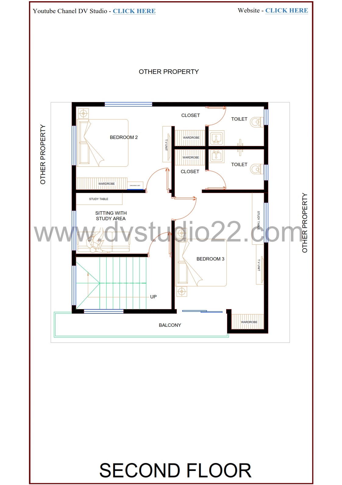 30x30 House Plans - 4BHK - 900 Sqft | 1000 Gaj - Image 4