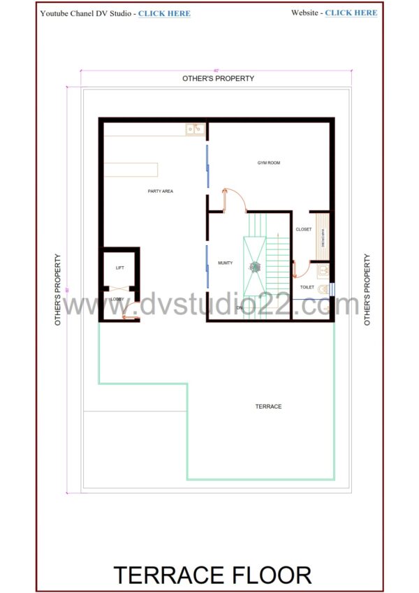 40x60 House Plans - DOUBLE HEIGHT DINING AREA - 5BHK - Option 5 - 2400 Sqft | 265 Gaj - Image 5