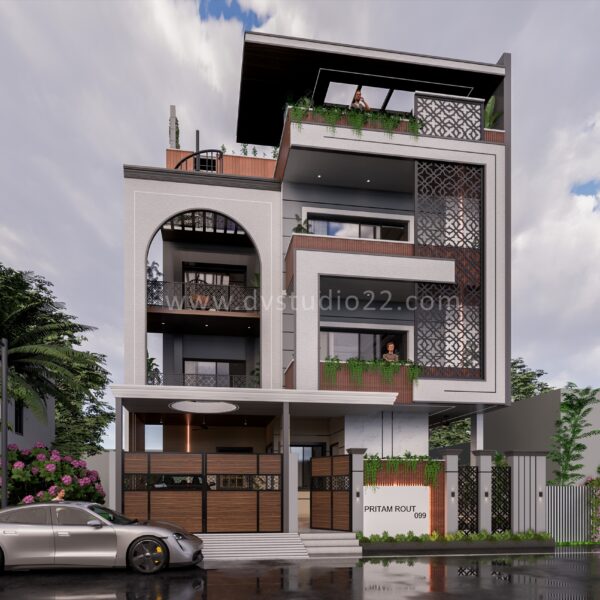 40x60 House Plans - DOUBLE HEIGHT DINING AREA - 5BHK - Option 5 - 2400 Sqft | 265 Gaj
