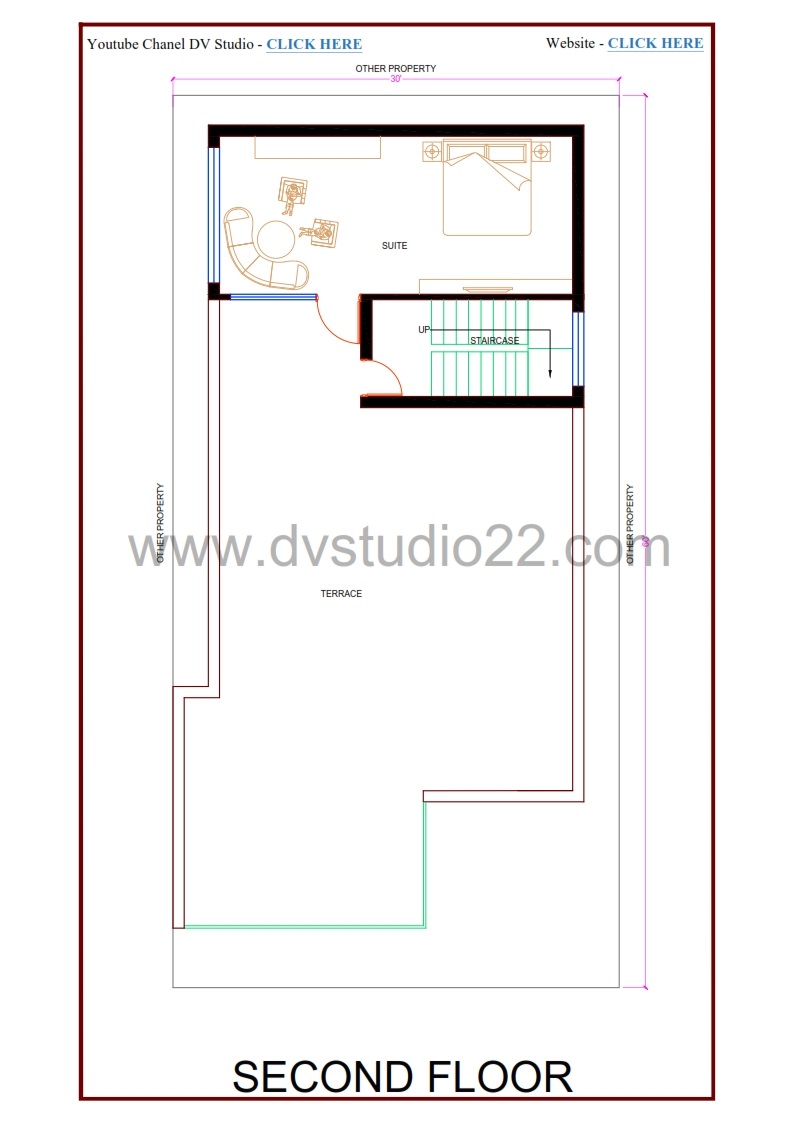 30x60 House Plans - 4BHK - 1800 Sqft | 200 Gaj - Option -11 - Image 4