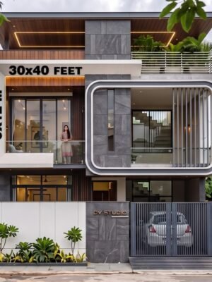 30x40 House Plans - 3BHK | SPLIT-LEVEL HOUSE  - 1200 Sqft | 135 Gaj - Option 19